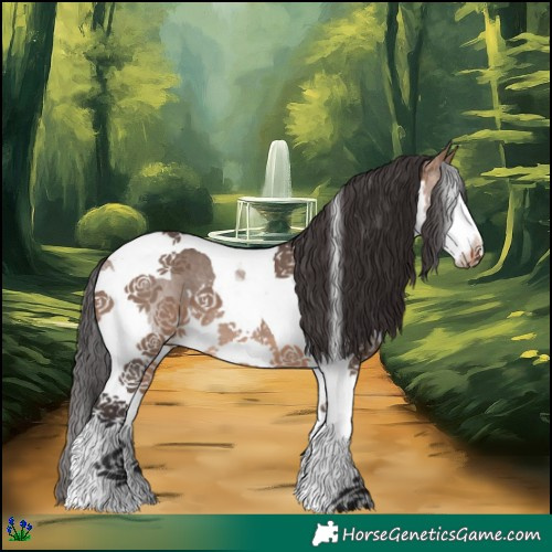 Horse Color:Brown Dun Splash Tobiano