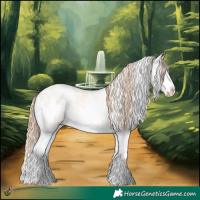 Horse Color:Gold Champagne Dun Sabino Splash Rabicano 
