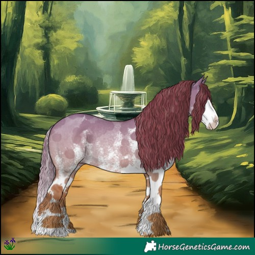Horse Color:White Spotted Red Dun Splash Rabicano
