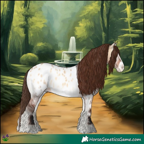 Horse Color:White Spotted Bay Onyx Frame Appaloosa 
