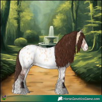 Horse Color:White Spotted Bay Onyx Frame Appaloosa