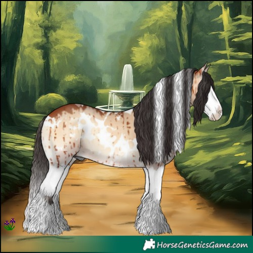 Horse Color:White Spotted Bay Onyx Splash Brindle 