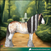 Horse Color:White Spotted Bay Onyx Splash Brindle