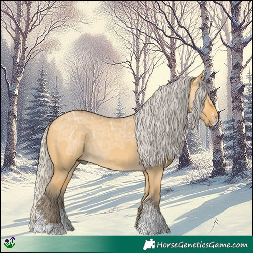 Horse Color:Silver Buckskin Ice Dun Sabino 