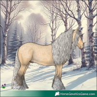 Horse Color:Silver Buckskin Ice Dun Sabino 