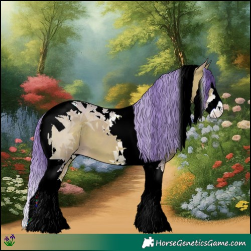 Horse Color:Watercolor Bay Splash Tobiano Appaloosa 