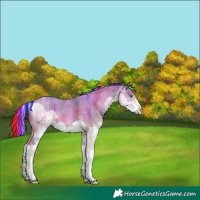 Horse Color:Painted Nacre Silver Classic Champagne Splash Tobiano 