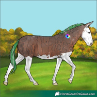 Horse Color:Painted Silver Brown Ice Splash 