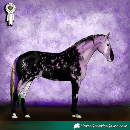 Horse Color:Void Painted Watercolor Grullo Onyx Tobiano Blanket 