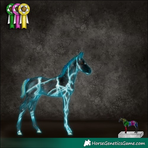 Horse Color:Void Painted Thunderstruck Red Dun Ice Sabino Appaloosa 