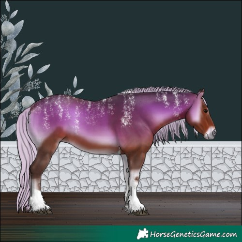 Horse Color:Powder White Silver Brown Onyx Tobiano 