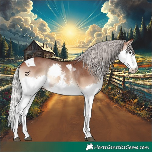Horse Color:Silver Brown Onyx Sabino Splash Tobiano 