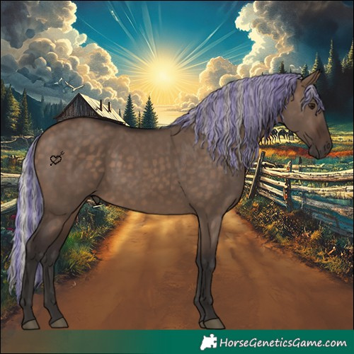 Horse Color:Painted Silver Brown Dun Rabicano 