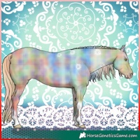 Horse Color:Nacre Plaid Gold Champagne Tobiano Rabicano
