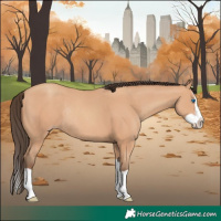 Horse Color:Amber Champagne Splash Rabicano 