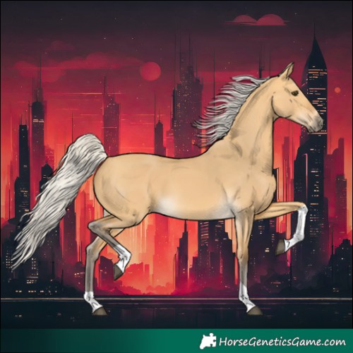 Horse Color:Silver Buckskin Dun Tobiano 