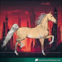Horse Color:Silver Buckskin Dun Tobiano 