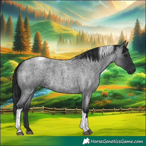 Horse Color:Blue Roan Tobiano 