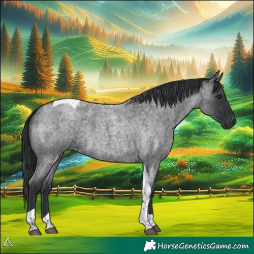 Horse Color:Blue Roan Tobiano 