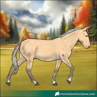 Horse Color:Silver Buckskin 