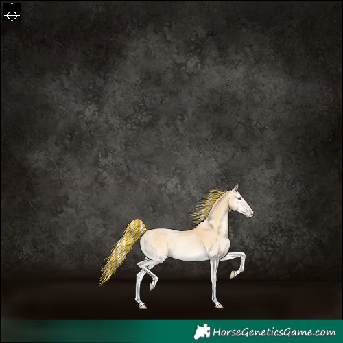 Horse Color:Powder White Painted Silver Buckskin Pearl Onyx 
