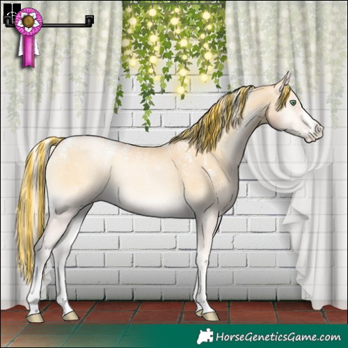 Horse Color:Powder White Painted Silver Buckskin Pearl Onyx 