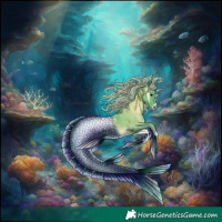 Horse Color:Powder White Watercolor Silver Blue Onyx Tobiano 