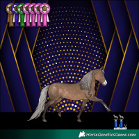 Horse Color:Silver Brown Dun Sabino Rabicano 