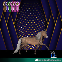 Horse Color:Silver Brown Dun Sabino Rabicano 