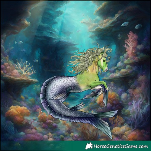 Horse Color:Powder White Watercolor Silver Blue Onyx Tobiano 