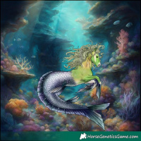 Horse Color:Powder White Watercolor Silver Blue Onyx Tobiano