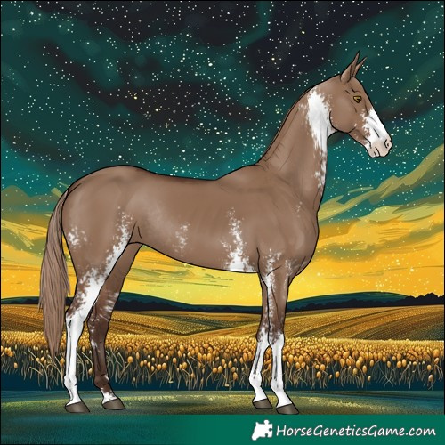 Horse Color:Liver Red Dun Sabino Rabicano 