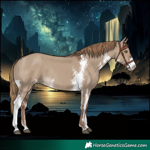 Horse Color:Liver Red Dun Sabino Rabicano 