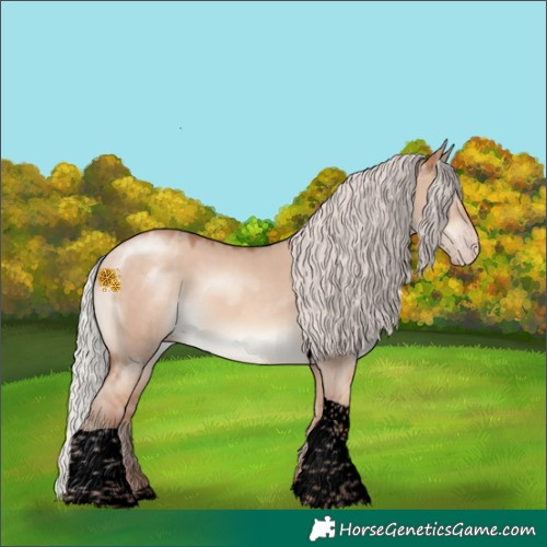 Horse Color:Void Chocolate Silver Sable Champagne Dun Tobiano 