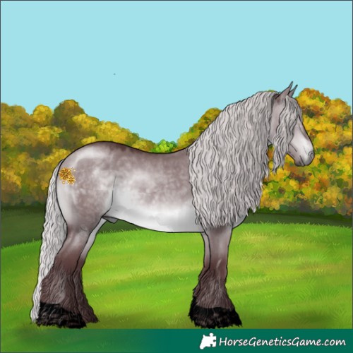 Horse Color:Void Chocolate Silver Brown Chinchilla Dun Tobiano 