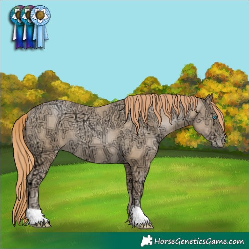 Horse Color:Chocolate Buckskin Ice Pearl 