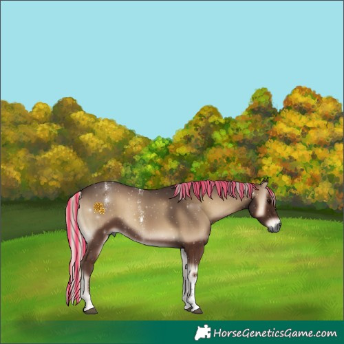 Horse Color:Powder White Gray Painted Silver Blue Onyx 