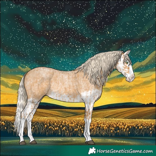 Horse Color:Palomino Roan Splash  and Palomino Roan Splash 