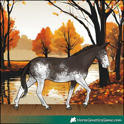 Horse Color:White Spotted Liver Chestnut 