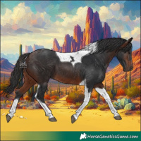 Horse Color:Brown Tobiano 