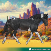 Horse Color:Brown Tobiano