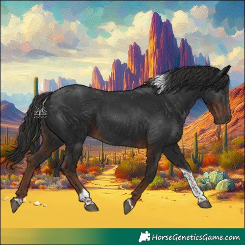 Horse Color:Liver Chestnut Tobiano 