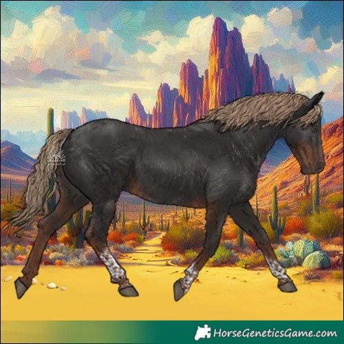 Horse Color:Liver Chestnut Tobiano 