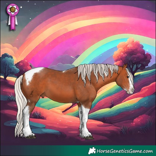 Horse Color:Silver Bay Splash Tobiano 