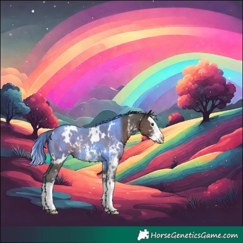 Horse Color:White Spotted Liver Chestnut Sabino Splash Rabicano