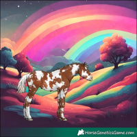 Horse Color:White Spotted Chestnut Splash Tobiano