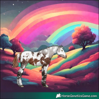 Horse Color:Liver Chestnut Splash Tobiano Appaloosa 