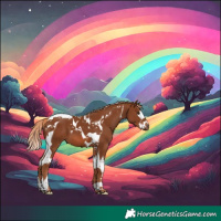 Horse Color:Chestnut Splash Tobiano