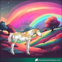 Horse Color:Watercolor White Spotted Liver Red Onyx Splash Frame 
