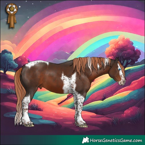 Horse Color:Liver Chestnut Splash Tobiano 